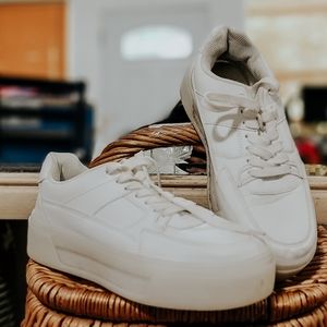 forever 21 white platform sneakers